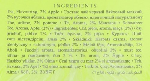 Ahmad Tea Black Tea, Apple Refresh Teabags, 20 ct (Pack of 6) - Caffeinated and Sugar-Free