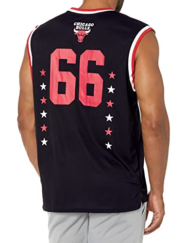 Ultra Game NBA Chicago Bulls Mens Jersey Sleeveless Muscle T-Shirt, Black, Large
