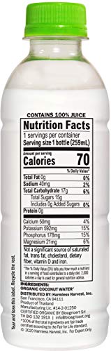 Harmless Harvest Coconut Water, 8.75 Ounce (Pack of 12)