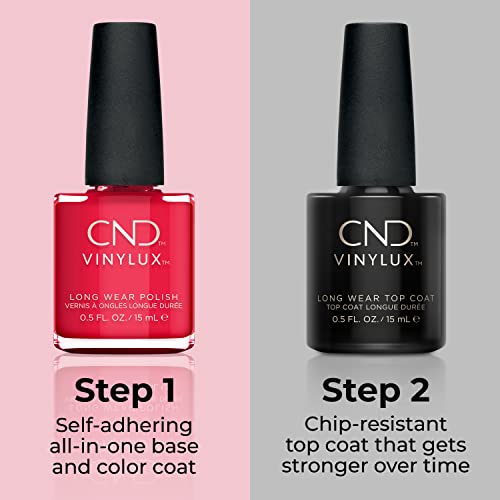 CND Vinylux Longwear Red Nail Polish, Gel-like Shine and Chip Resistant Color, 0.5 Fl Oz