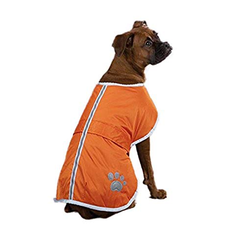 Zack and Zoey Nor'easter Blanket Coat for Dogs, 16' Medium, Orange