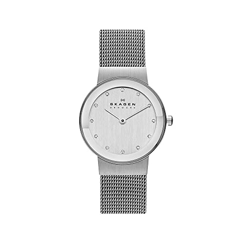 Skagen Women's Ancher Quartz Analog Stainless Steel and Mesh Watch, Color: Silver (Model: 358SSSD)
