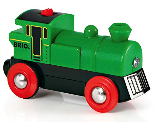BRIO World - 33595 Battery Powered Engine Train | Toy Train for Kids Ages 3 and Up , Green