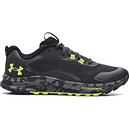 Under Armour Men's Charged Bandit 2 Running Shoe, (102) Jet Gray/Black/Lime Surge, 7.5