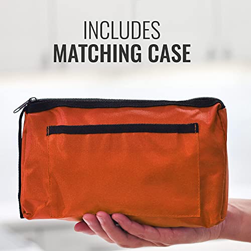 MABIS MatchMates Aneroid Sphygmomanometer and 31' Sprague Rappaport Stethoscope Combination Manual Blood Pressure Kit with Calibrated Nylon Cuff and Oversized Carrying Case, Adult Orange