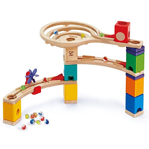 Hape Quadrilla Race to the Finish Marble Run Blocks, Multicolor