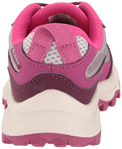Merrell Moab Speed Low Waterproof Hiking Sneaker, Grey/Berry, 13 US Unisex Big Kid