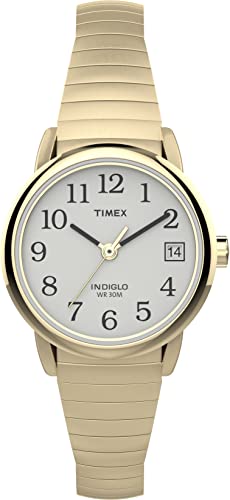 Timex Women's T2H351 Easy Reader 25mm Gold-Tone Stainless Steel Expansion Band Watch