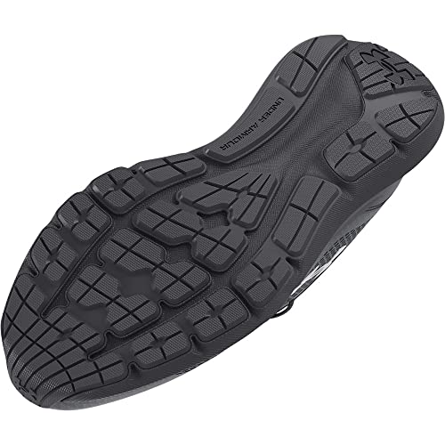 Under Armour Boy's Surge 3 Sneaker, (103) Pitch Gray/Jet Gray/White, 7 Big Kid