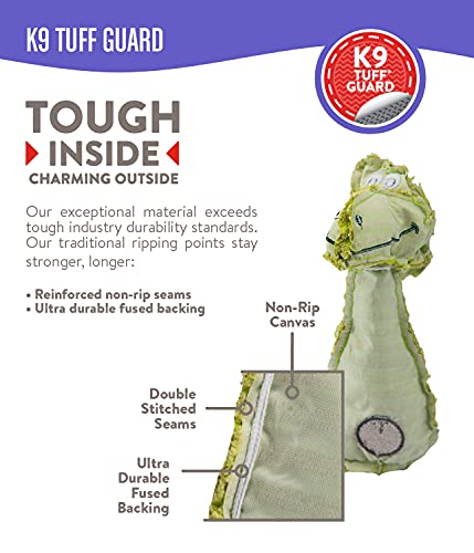 Charming Pet Ropes-A-Go-Go Gator Interactive Plush Squeaky Dog Tug Toy