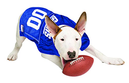 NFL New York Giants Dog Jersey, Size: Medium. Best Football Jersey Costume for Dogs and Cats. Licensed Jersey Shirt.