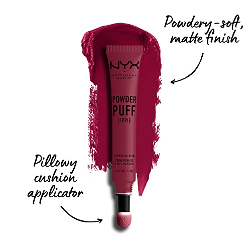 NYX PROFESSIONAL MAKEUP Powder Puff Lippie Lip Cream, Liquid Lipstick - Prank Call (Burgundy)