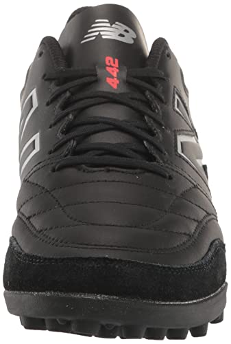 New Balance Men's 442 V2 Team TF Soccer Shoe, Black/White, 10.5