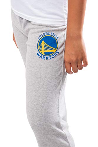 Ultra Game NBA Golden State Warriors Womens Sleepwear Super Soft Hacci Pajama Loungewear Pants, Heather Gray, Large