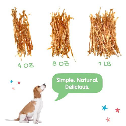 Nature Gnaws USA Turkey Tendons for Dogs - Premium Natural Chew Treats for Dogs - Delicious Reward Snack for Small Medium and Large Dogs - Made in The USA 4 oz Bag
