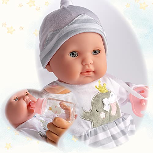 JC Toys Berenguer Boutique 15' Soft Body Baby Doll - Open/Close Eyes- Perfect for Children 2+ Designed by Berenguer, Purple, 30036