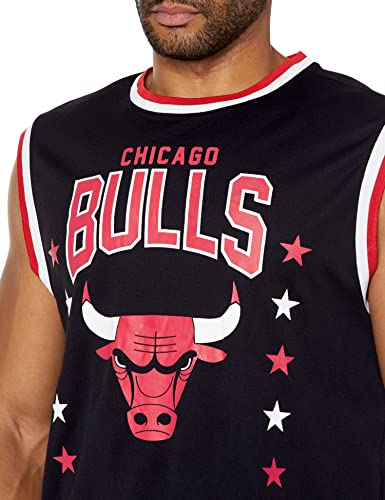 Ultra Game NBA Chicago Bulls Mens Jersey Sleeveless Muscle T-Shirt, Black, XX-Large