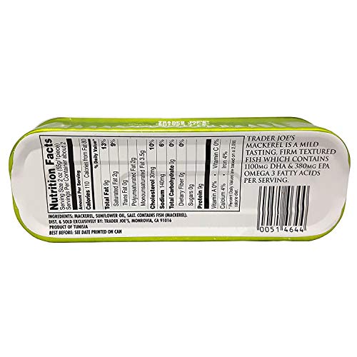 Wild Caught Boneless and Skinless Mackerel, (3 Pack) - Trader Joe's