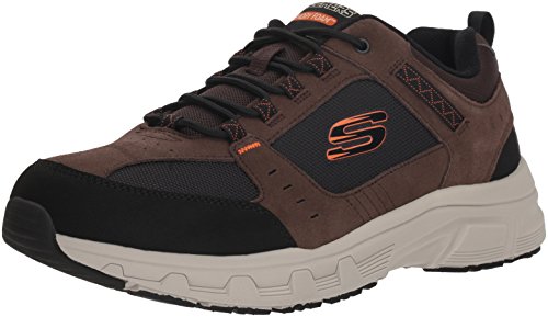 Skechers mens Oak Canyon Oxford, Chocolate/Black, 9.5 US
