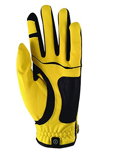 Zero Friction Men's Synthetic Golf Glove, Yellow, Left Hand, One Size