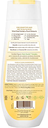 Babo Botanicals Moisturizing Plant-Based 2-in-1 Shampoo and Wash - with Organic Calendula and Oat Milk - For Babies, Kids and Adults with Sensitive or Dry Skin and Scalp - Hypoallergenic and Vegan - 8 fl. oz.
