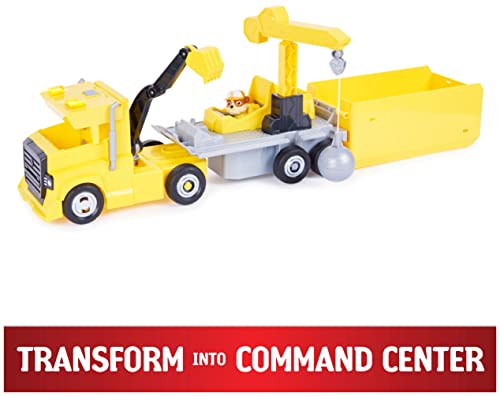 Paw Patrol, Rubble 2 in 1 Transforming X-Treme Truck with Excavator Toy, Crane Toy, Lights and Sounds, Action Figures, Kids Toys for Ages 3 and up