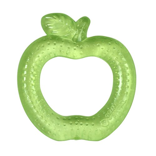 green sprouts Fruit Cooling Teether | Soothes gums and promotes healthy oral development | Safer plastic filled with sterilized water, Chill for extra relief, Textured surface to massage gums