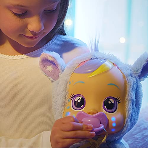 Cry Babies Goodnight Jenna - 12' Sleepytime Baby Doll | Plays 5 Lullabies and Night Light Starry Sky Projection , Blue