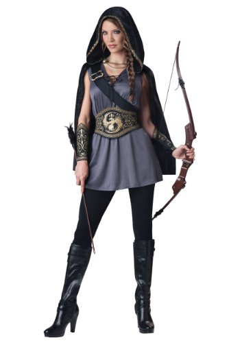 InCharacter Costumes Women's Huntress Costume, Grey/Black, X-Large
