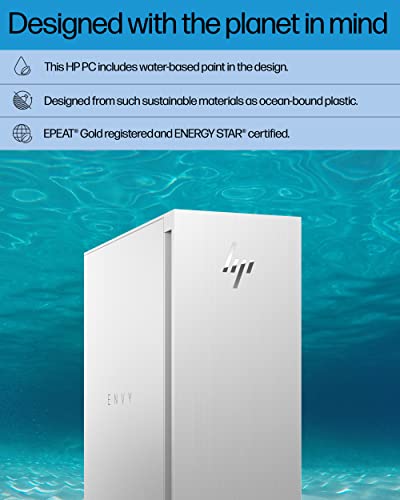 HP Envy Desktop Bundle PC, NVIDIA GeForce RTX 3070 Graphics,12th Generation Intel Core i9 Processor, 16 GB SDRAM, 1 TB SSD, Windows 11 Home OS, Wi-Fi and Bluetooth (TE02-0042, 2022)