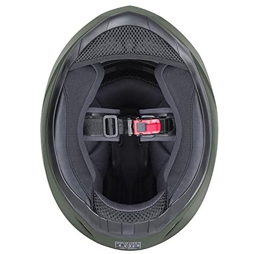 GLX GX11 Compact Lightweight Full Face Motorcycle Street Bike Helmet with Extra Tinted Visor DOT Approved (Camo, X-Large)