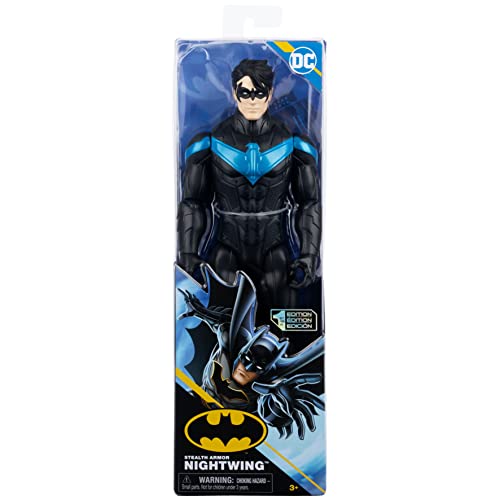 DC Comics, 12-inch Stealth Armor Nightwing Action Figure, Kids Toys for Boys and Girls Ages 3 and Up