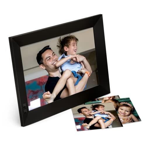 Nixplay 10.1 inch Smart Digital Photo Frame with WiFi (W10F) - Black - Includes 1 year of Nixplay Plus for Exclusive Print Discounts, Family-Sized Storage