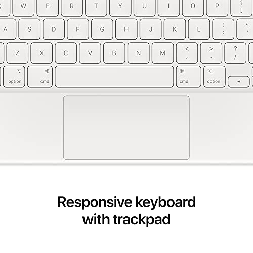 Apple Magic Keyboard: iPad Keyboard case for iPad Pro 11-inch (1st, 2nd, 3rd, 4th Generation) and iPad Air (4th, 5th Generation), Great Typing Experience, Built-in trackpad, US English - White