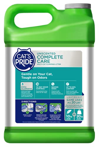 Cat's Pride Premium Lightweight Multi-Cat Hypoallergenic Clumping Litter 10 Pounds, Complete Care