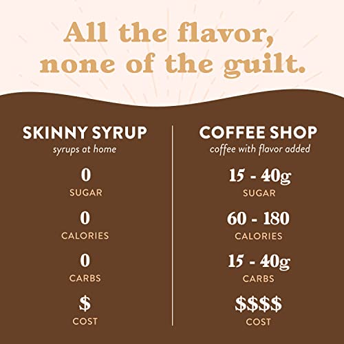 Jordan’s Skinny Syrups Vanilla, Sugar Free Coffee Flavoring Syrup, 25.4 Fl Oz (Pack of 6)