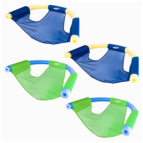 SwimWays Mesh Floating Pool Chair Noodle Slings (4 Pack)