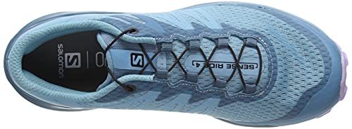 Salomon womens Salomon Women's Sense Ride 4 for Women Trail Running Shoe, Delphinium Blue/Mallard Blue/Lavender, 9.5 US