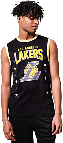 Ultra Game NBA Los Angeles Lakers Mens Jersey Sleeveless Muscle T-Shirt, Black, X-Large
