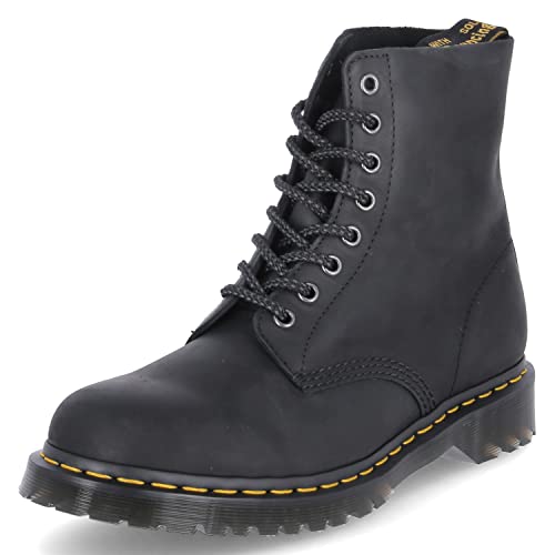 12 Dr. Martens Men's 1460 Pascal 8 Eye Boot Fashion, Black Waxed Full Grain Leather