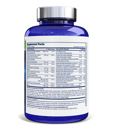 Focus Factor Adults Extra Strength, 120 Count- Brain Supplement for Memory, Concentration, Focus - DMAE, Vitamin D, DHA- Brain Health Supplement – Trusted Formula- Brain Vitamins, Focus Pills (2 pk)