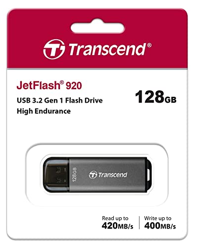 Transcend 128GB JetFlash 920 USB 3.2 Gen 1 Flash Drive TS128GJF920