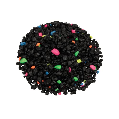 GloFish aquarium Gravel 5 Pounds, Black With Fluorescent Accents, Complements GloFish Tanks