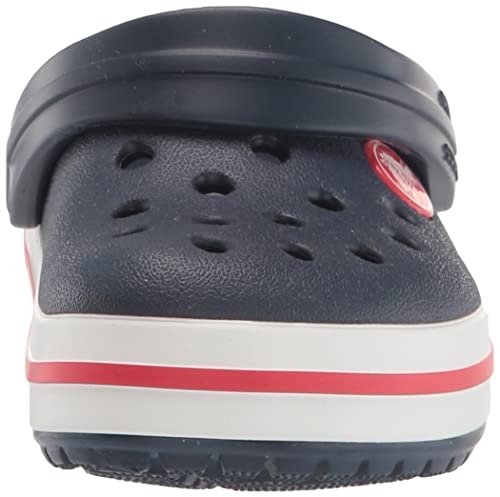 Crocs Unisex-Child Crocband Clogs (Little Kid/Big Kid), Navy/Red, 2 Little Kid