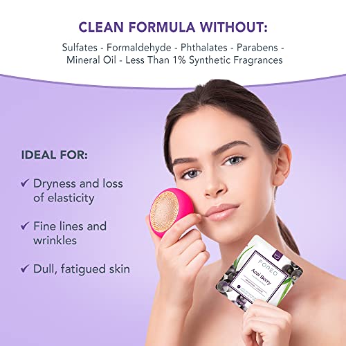 FOREO UFO Activated Mask Treatment for Anti-Aging, Acai Berry, 6 Count (Pack of 1)