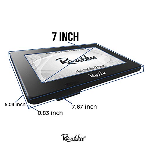 Rawblue 7 Inch Portable Digital TV ATSC TFT Screen Freeview LED TV.Built-in Battery Television/Monitor with Multimedia Player Support USB Card for Car,Caravan,Camping,Outdoor or Kitchen