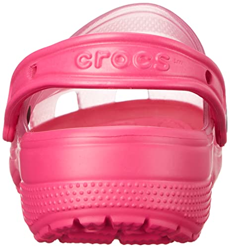 Crocs Unisex Men's and Women's Classic Translucent Clog, Candy Pink, 9 US