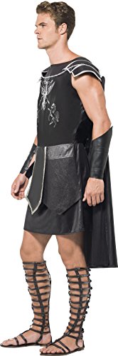 Smiffys Men's L-US Size 42'-44' Male Dark Gladiator Costume, Black