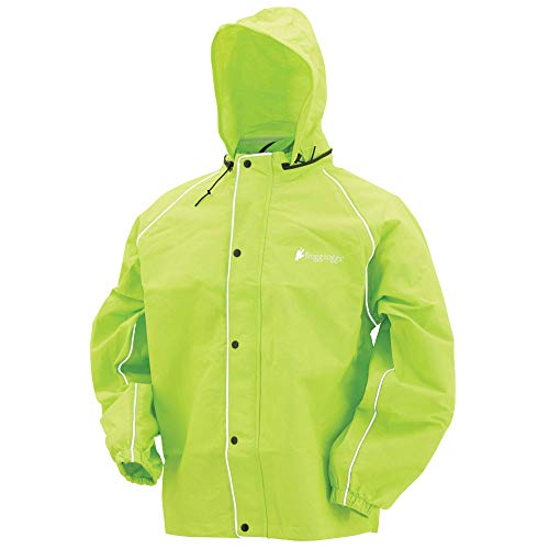 Frogg Toggs Road Toad Reflective Waterproof Rain Jacket, Hivis Green, XX-Large