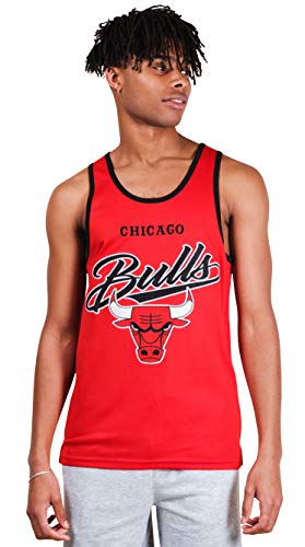 Ultra Game NBA Chicago Bulls Mens Jersey Tank Top Mesh Sleeveless Muscle T-Shirt, Team Color, Medium